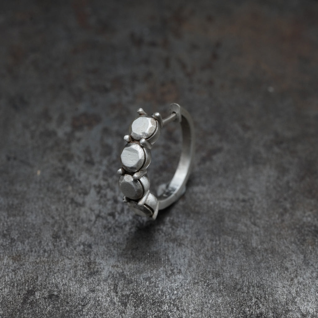 Band - [4BrilliantRound, SV, Hoops Earrings]