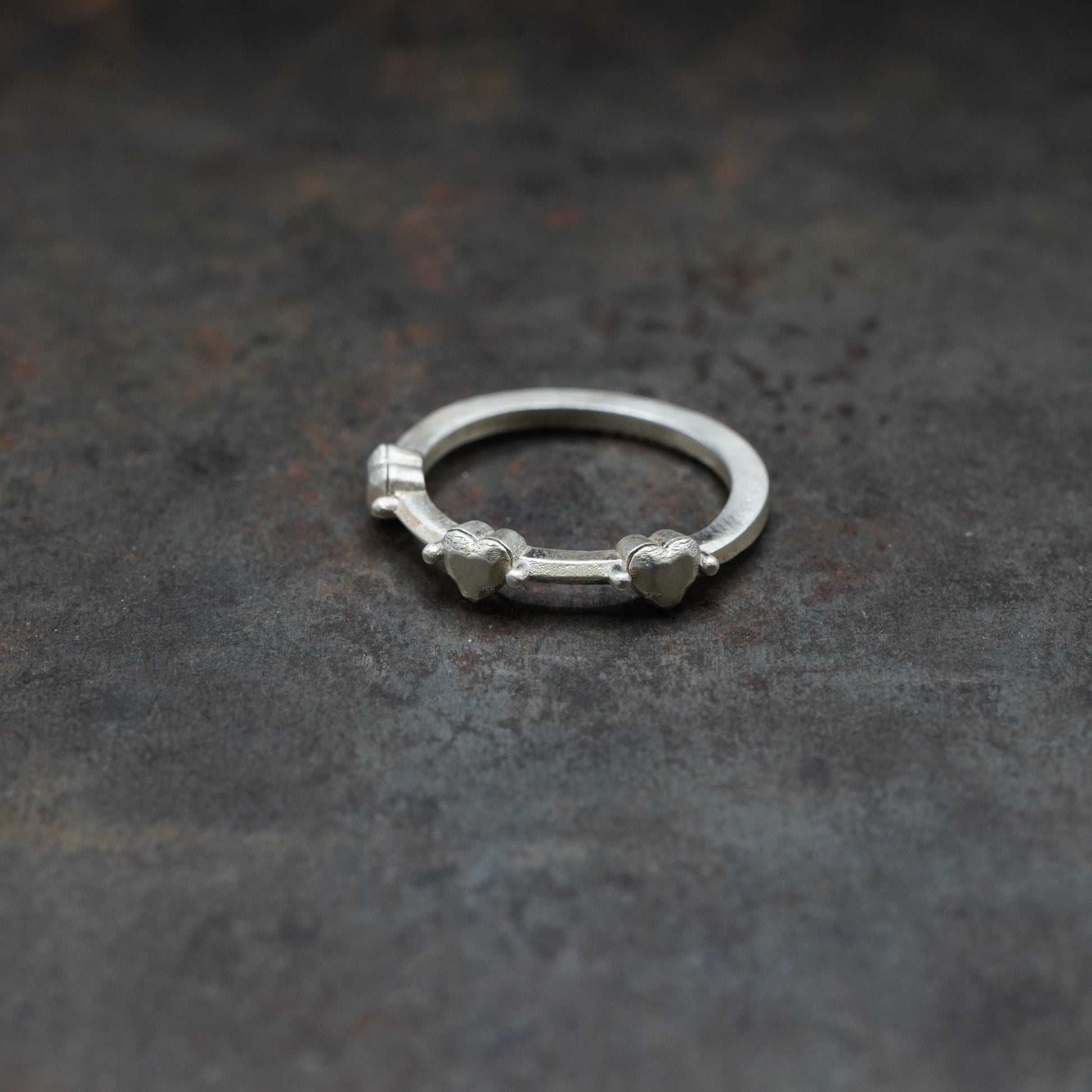 Stackable - [HeartCut, 3-Stone , Ring]