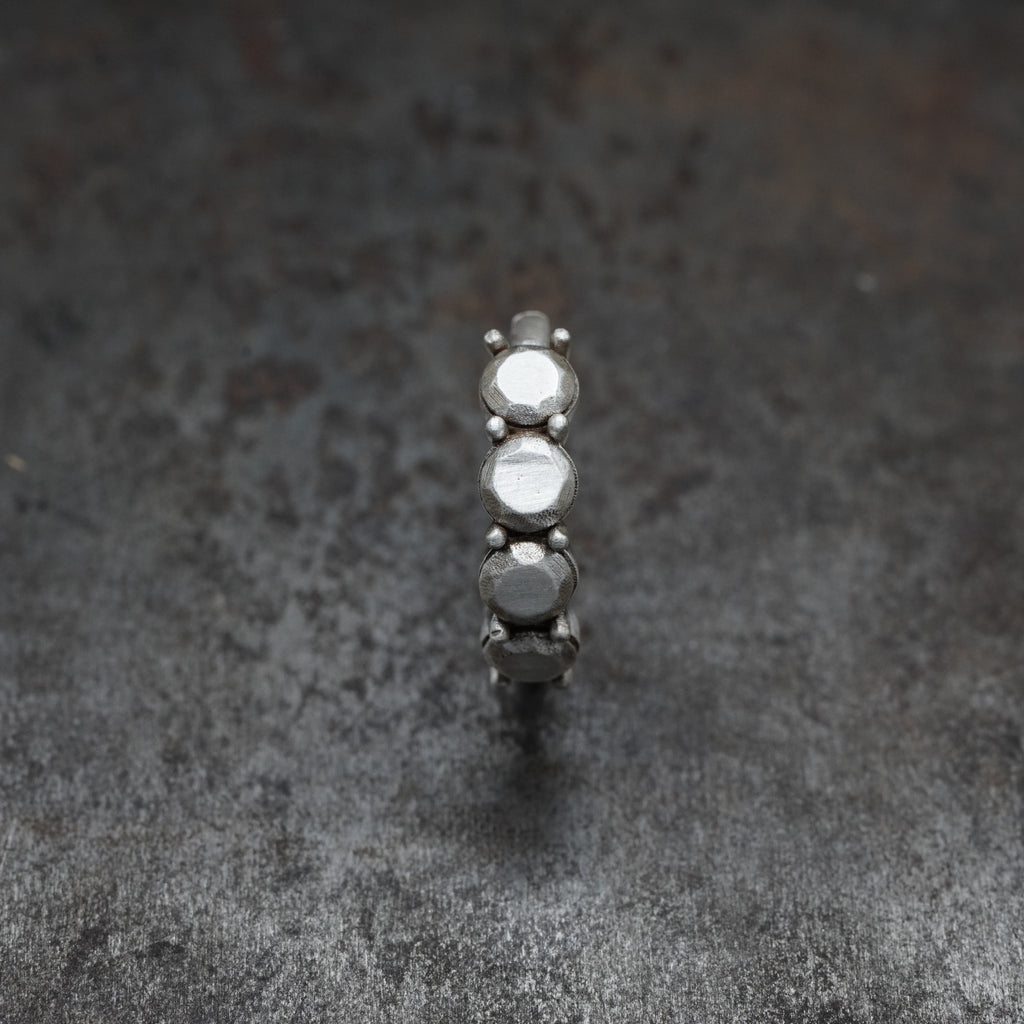 Band - [4BrilliantRound, SV, Hoops Earrings]