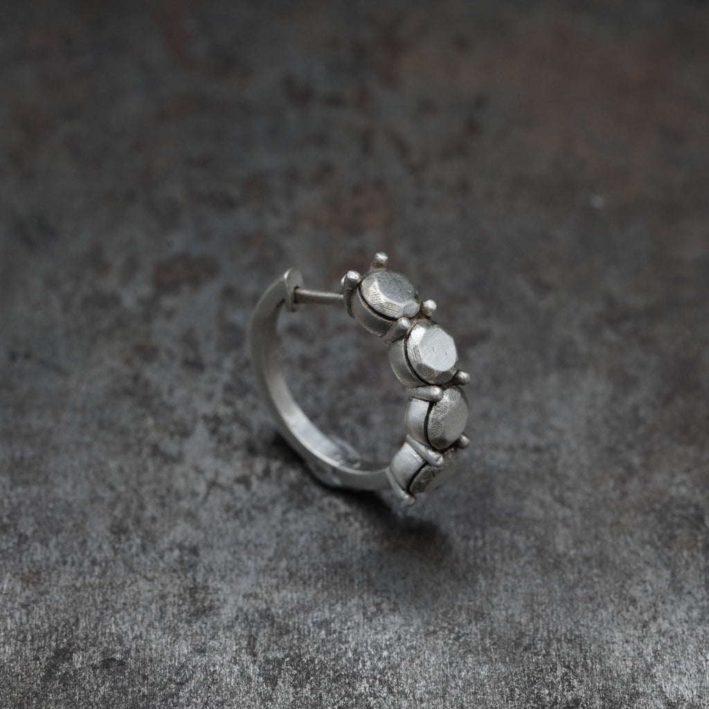 Band - [4BrilliantRound, SV, Hoops Earrings]