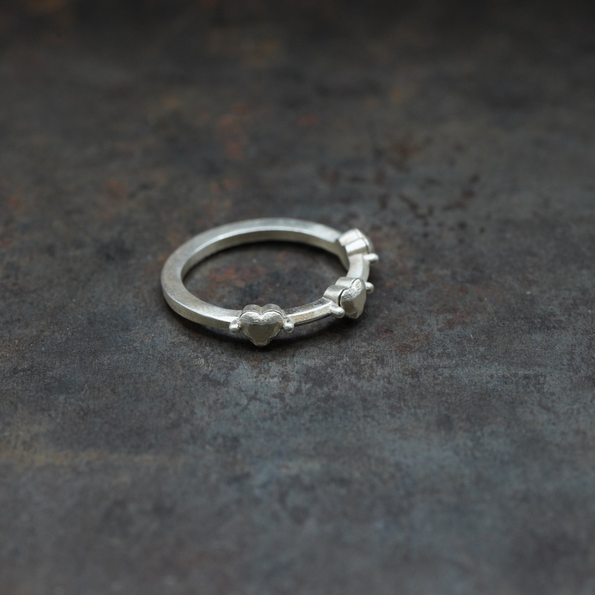 Stackable - [HeartCut, 3-Stone , Ring]