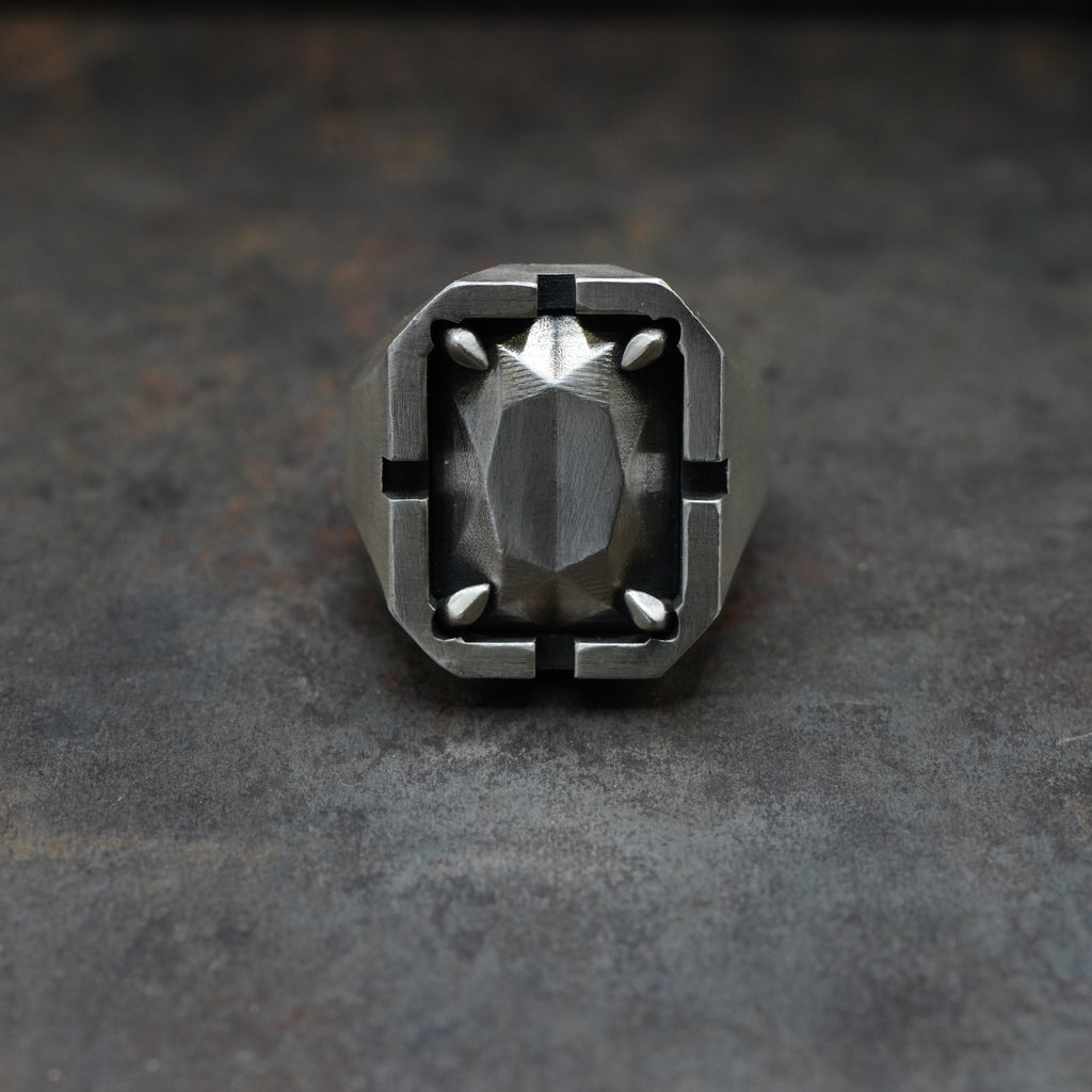 Signet RingII- [EmeraldCut, SV , Ring]