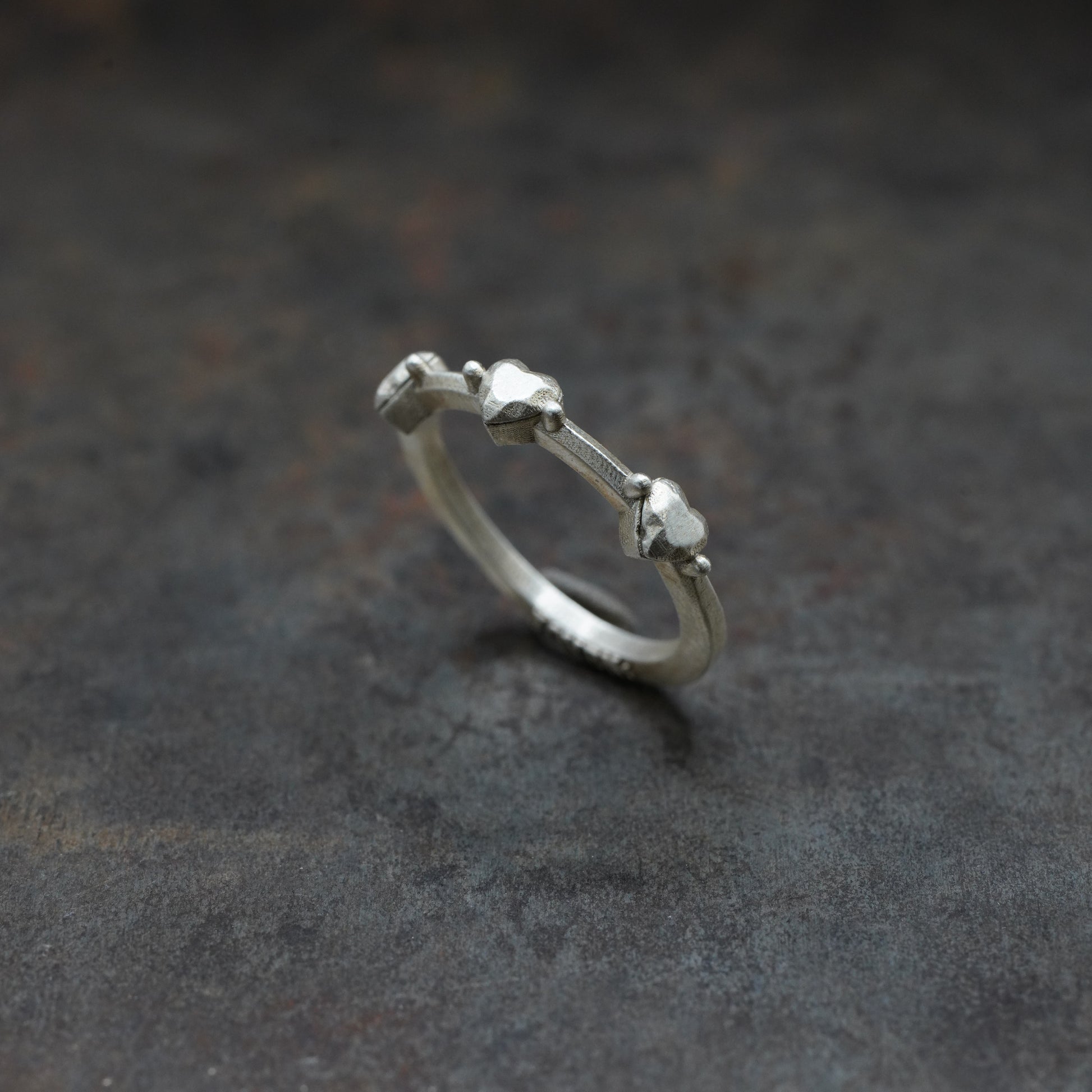 Stackable - [HeartCut, 3-Stone , Ring]