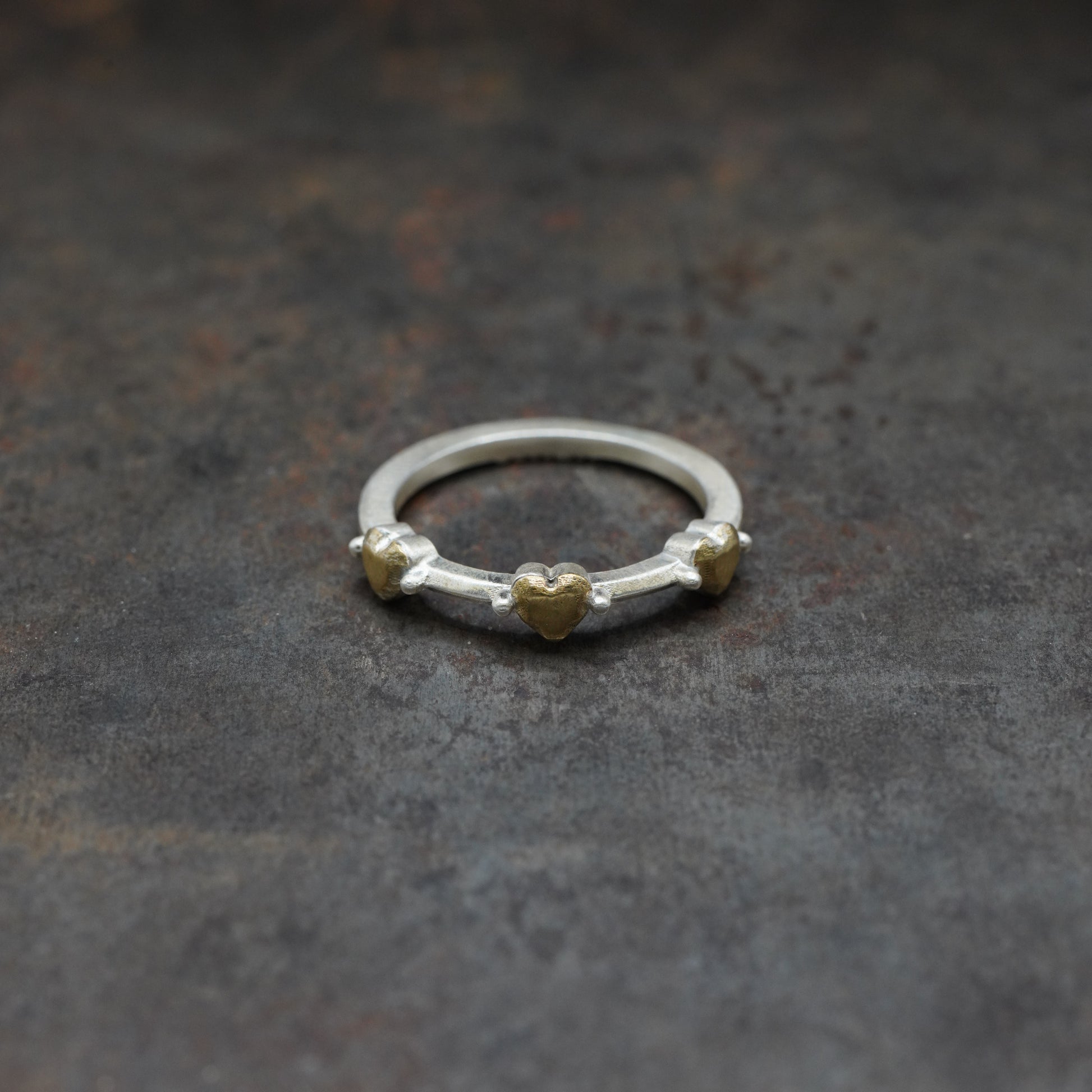 Stackable - [HeartCut, 3-Stone , Ring]