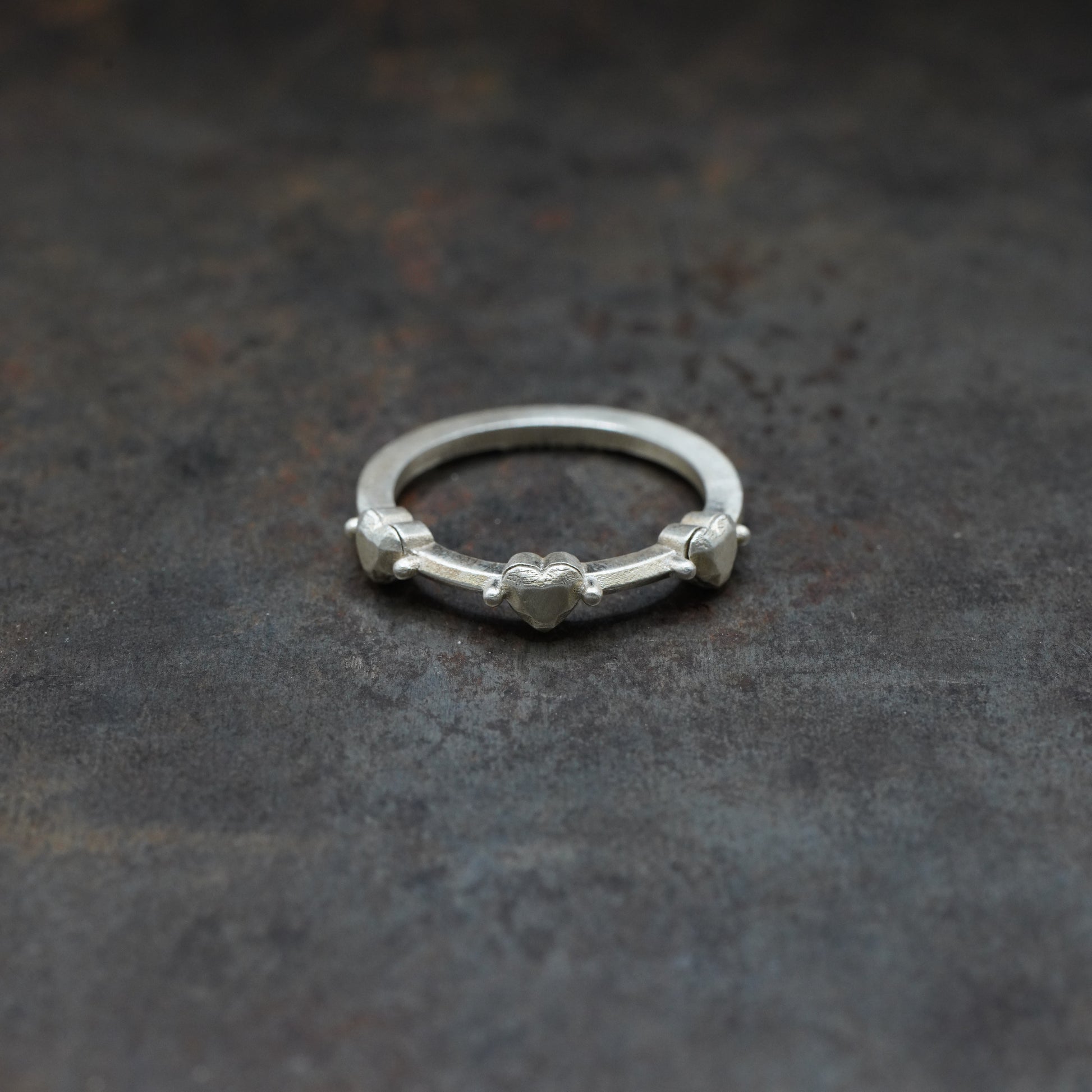 Stackable - [HeartCut, 3-Stone , Ring]