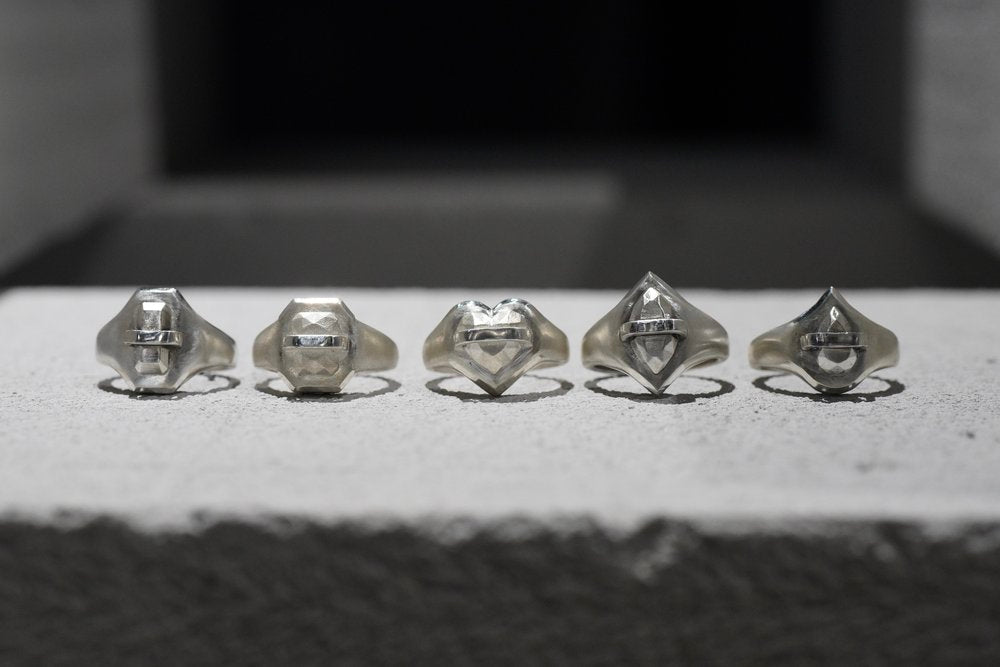 SilverDiamond II - [EmeraldCut Ring]